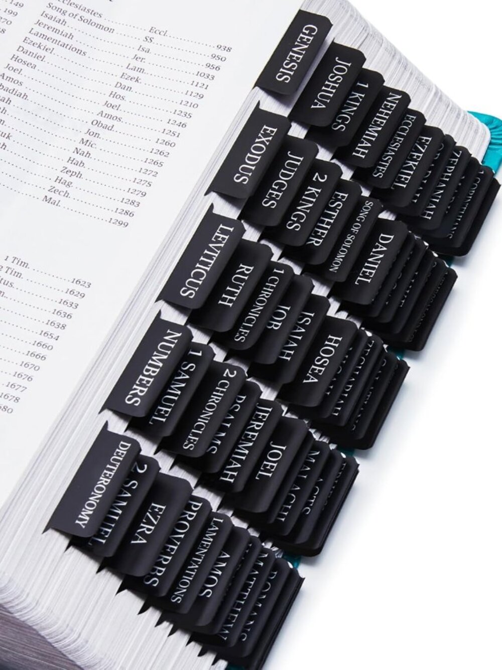 for Women & Men, Large Print Index Tabs for Study Bibles, Black